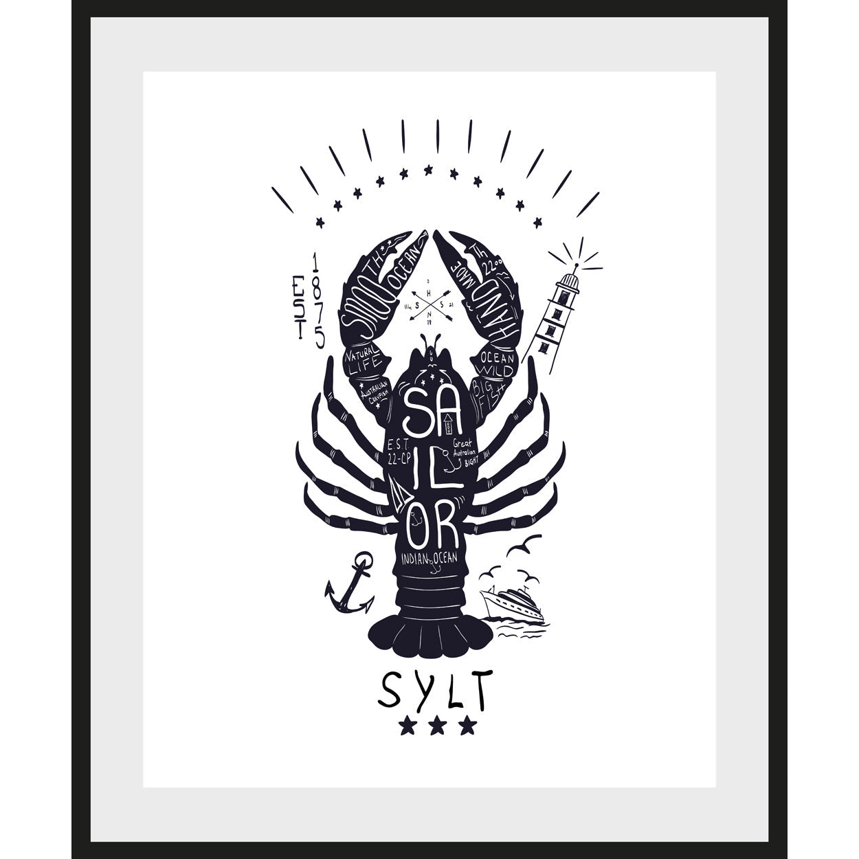Rahmenbild - Lobster - Sylt