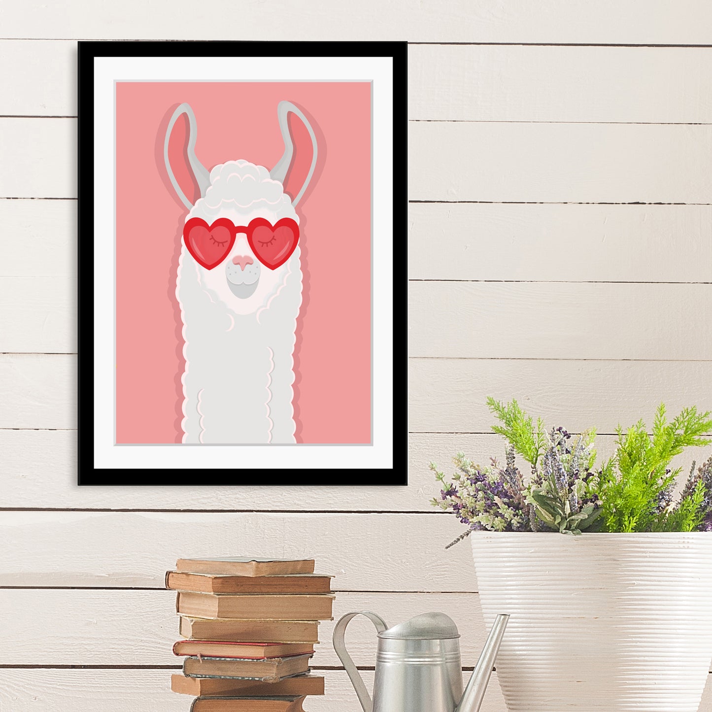 Rahmenbild - Pink Alpaca Wohnbeispiel