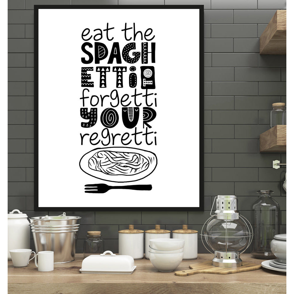 Rahmenbild - Eat The Spaghetti.. Wohnbeispiel