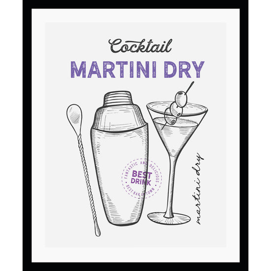 Queen Kerosin Rahmenbild - Cocktail Martini Dry