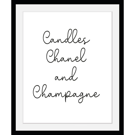 Rahmenbild - Candles and Champagne