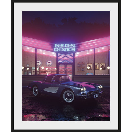 Queen Kerosin Rahmenbild - Neon Diner