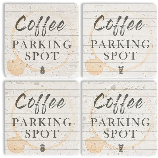 Queen Kerosin Steinuntersetzer-Set - Coffee Parking Spot