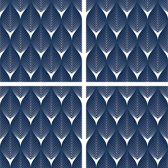 Queen Kerosin Steinuntersetzer-Set - Blue Waves