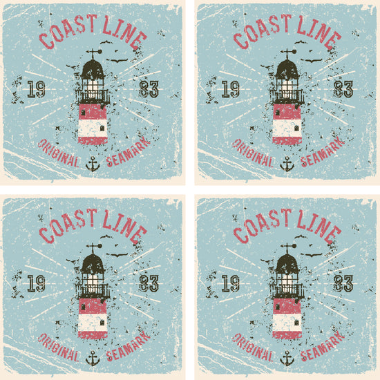 Queen Kerosin Steinuntersetzer-Set - Coast Line