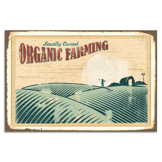 Blechschild - Organic Farming