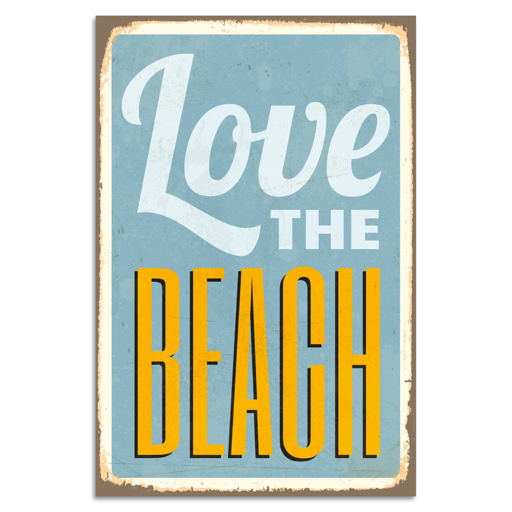 Blechschild - Love The Beach