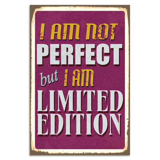 Blechschild - I am Not Perfect But I am Limited Edition