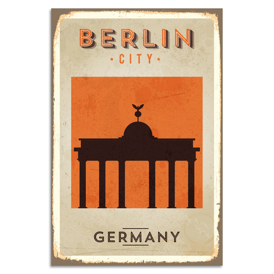 Blechschild Berlin City - Germany