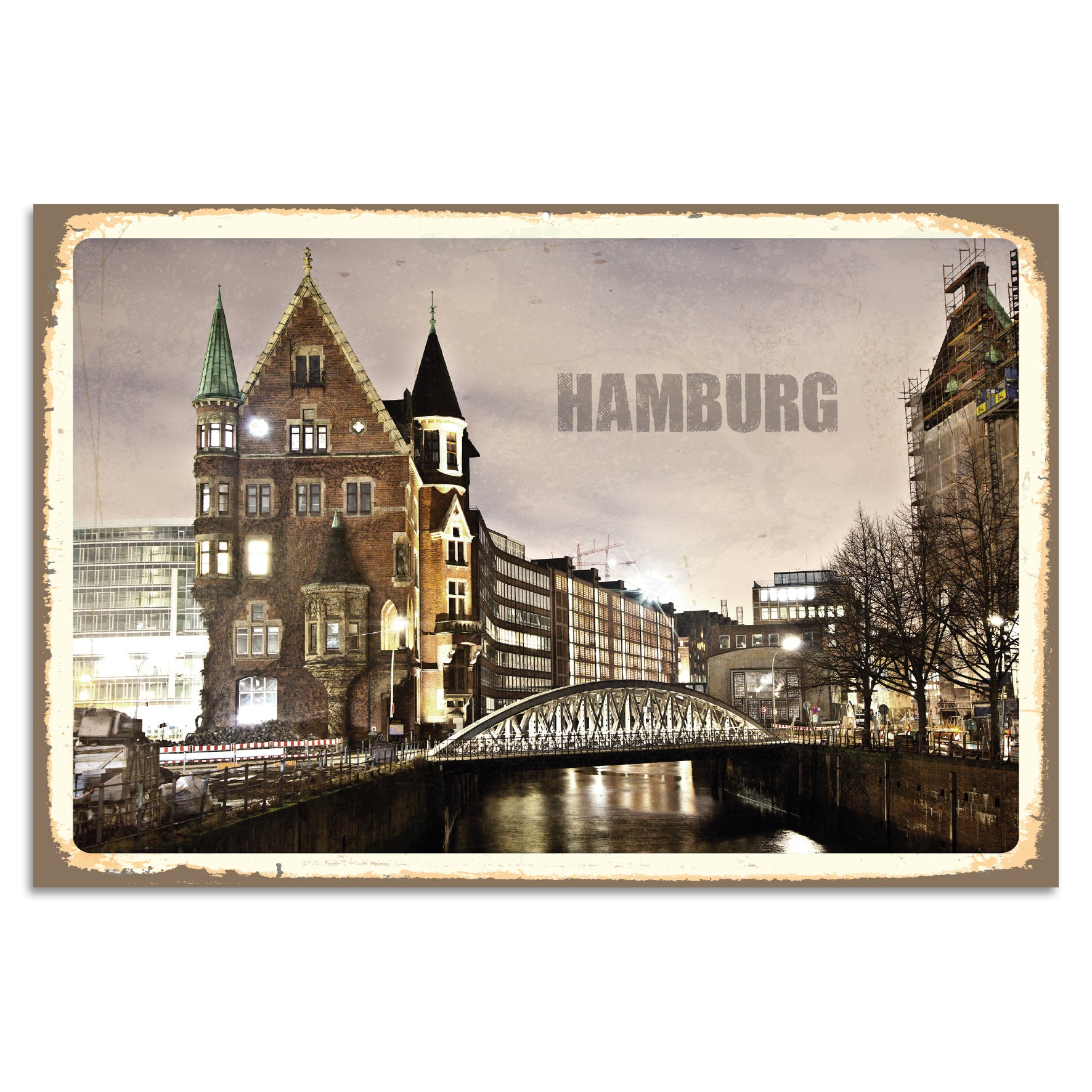 Blechschild - Hamburg