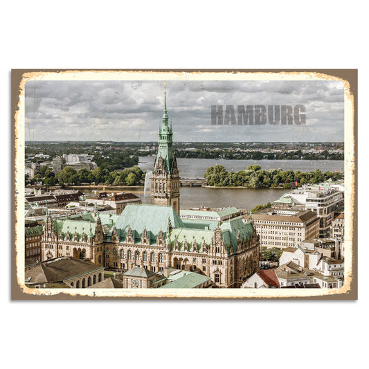 Blechschild - Hamburg