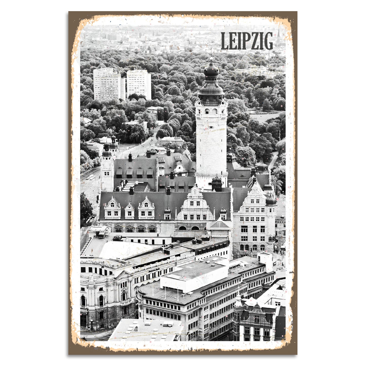 Blechschild - Leipzig