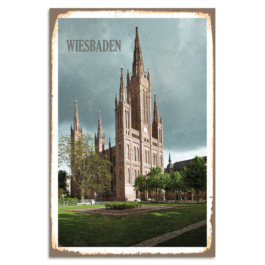 Blechschild - Wiesbaden