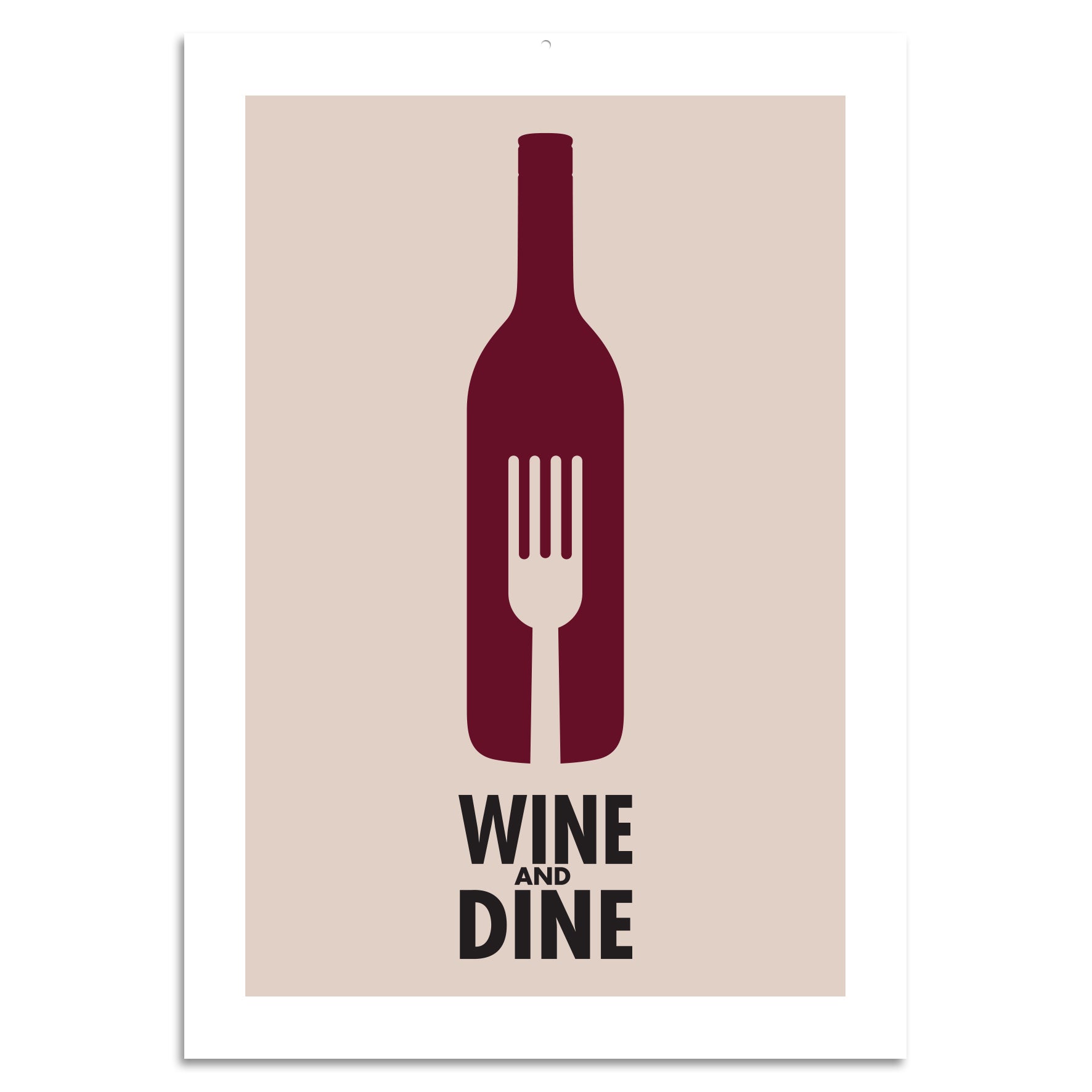 Blechschild - Wine And Dine