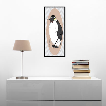 Blechschild - Pinguin Wohnbeispiel