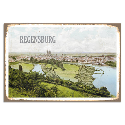Blechschild - Regensburg