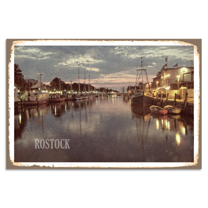 Blechschild - Rostock