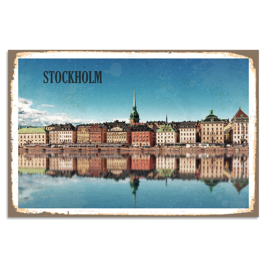 Blechschild - Stockholm
