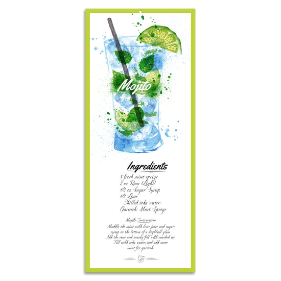 Queen Kerosin Blechschild - Mojito Rezept