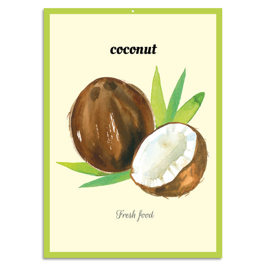 Blechschild Coconut - Fresh Food