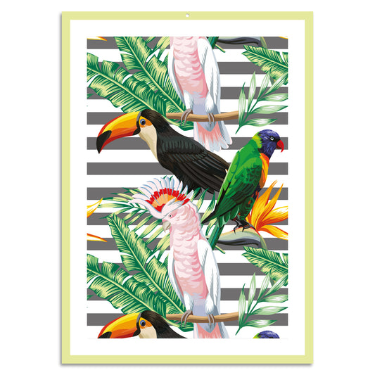 Blechschild - Tropische Vögel