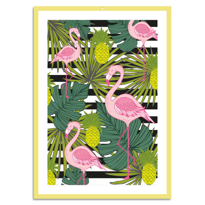 Blechschild - Flamingos