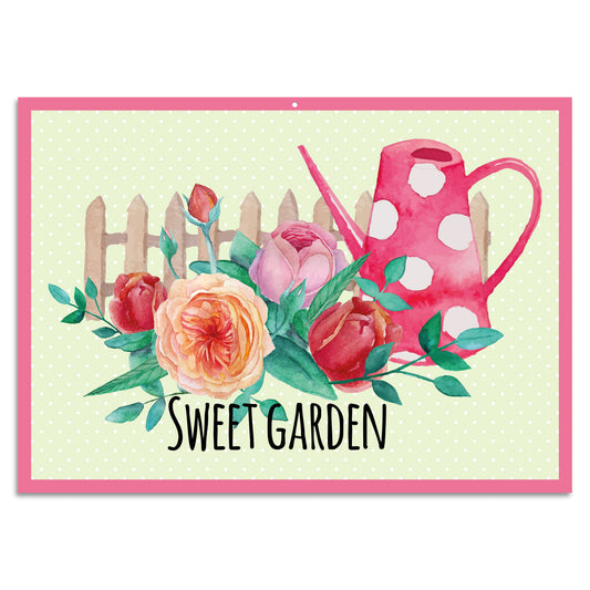 Blechschild - Sweet Garden
