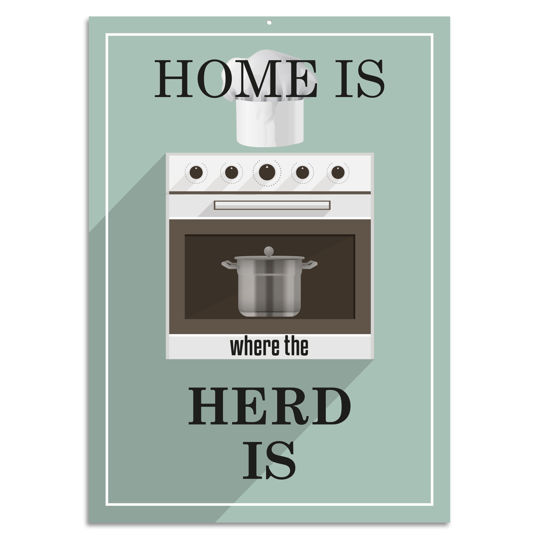 Blechschild - Home is where the Herd is