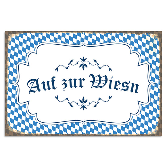 Queen Kerosin Blechschild - Auf zur Wiesn