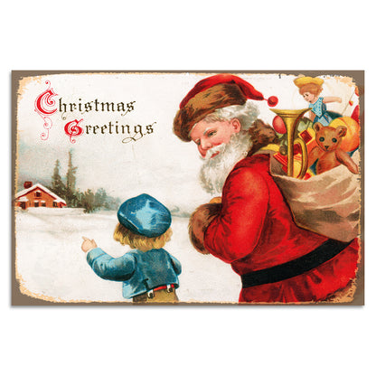 Blechschild - Christmas Greetings