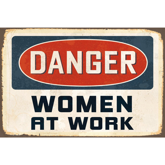 Blechschild - Women at work