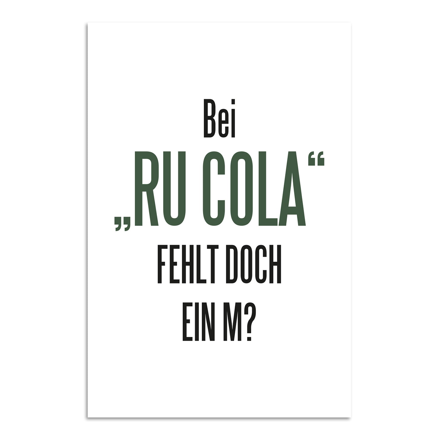 Blechschild - Ru Cola