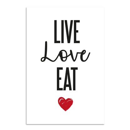 Blechschild - Live Love Eat