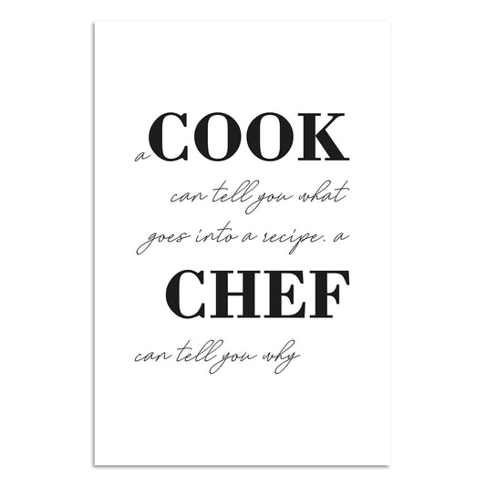 Blechschild A Cook - A Chef