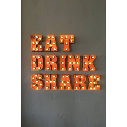 Blechschild - Eat drink share