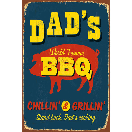Blechschild - Dads BBQ