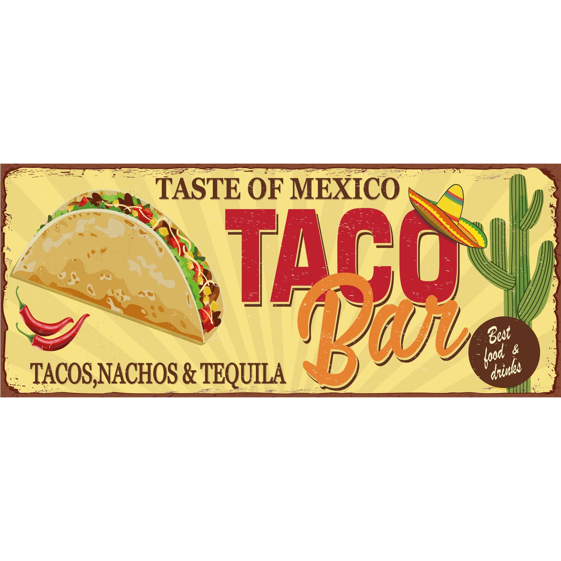 Blechschild - Taco Bar
