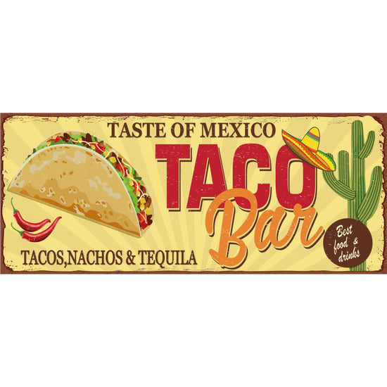 Queen Kerosin Blechschild - Taco Bar