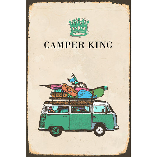 Blechschild - Camper King