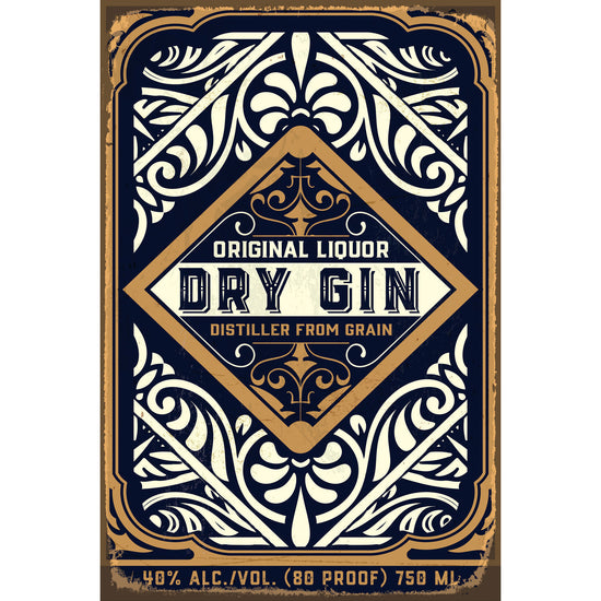 Queen Kerosin Blechschild - Dry Gin