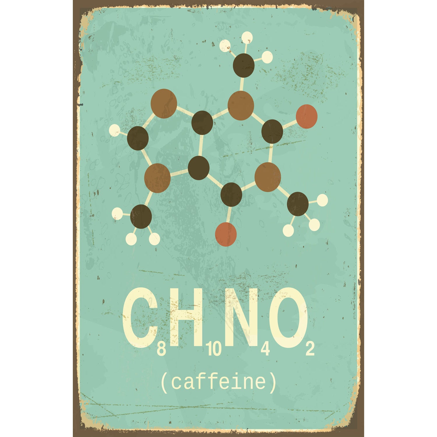 Blechschild Caffeine - CHNO