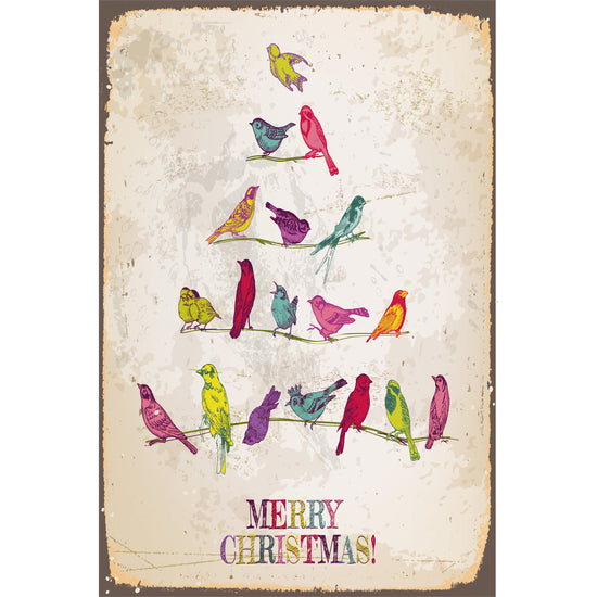 Queen Kerosin Blechschild - Christmas Birds