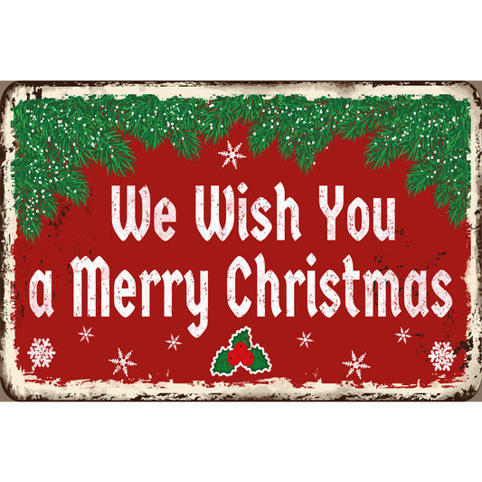 Blechschild - We Wish You A Merry Christmas