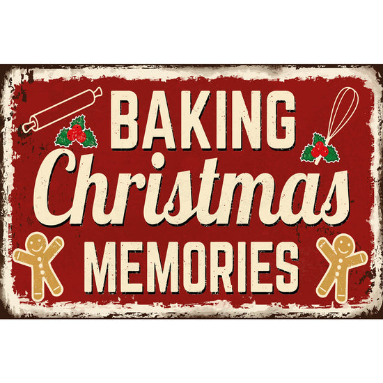 Queen Kerosin Blechschild - Baking Christmas Memories