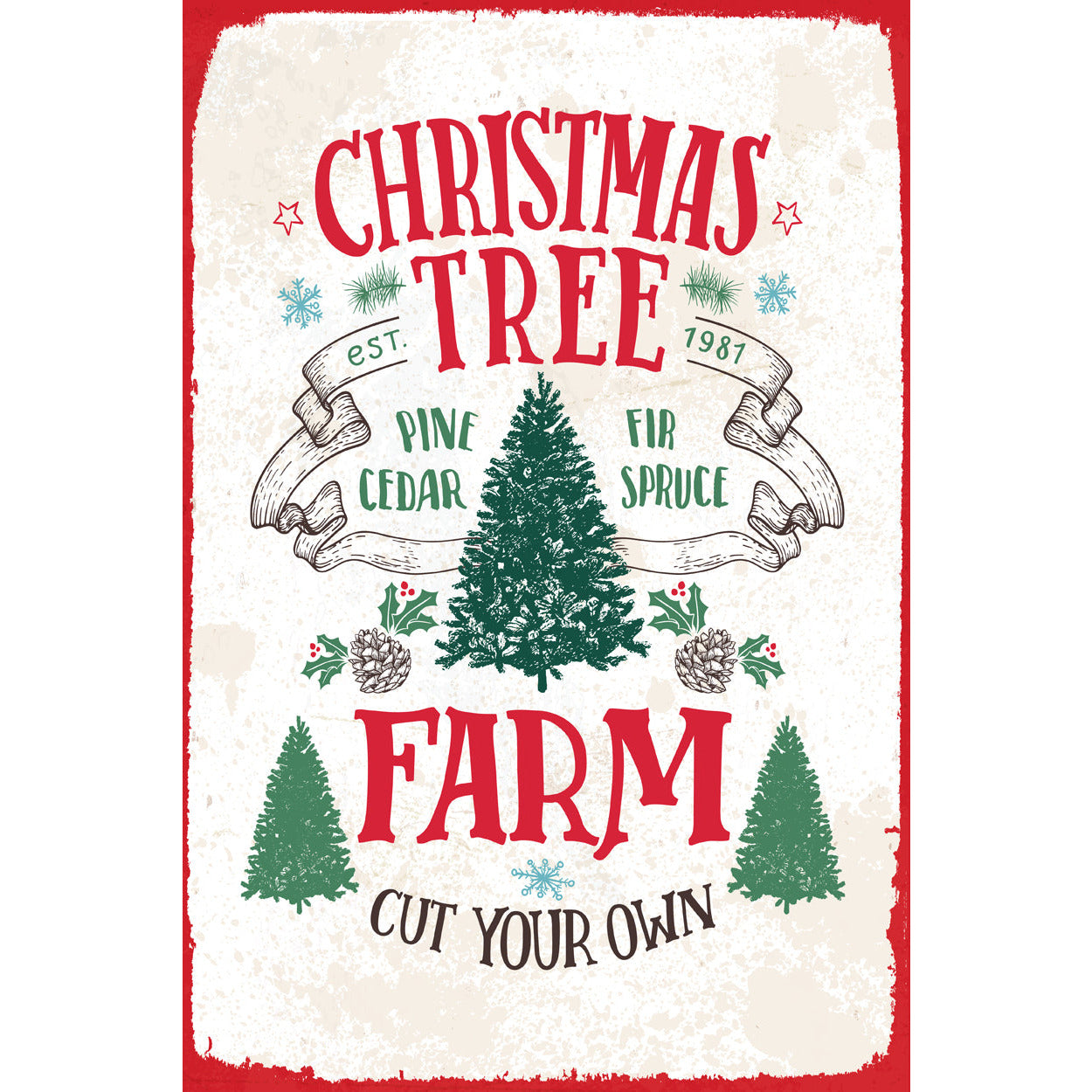 Blechschild - Christmas Tree Farm