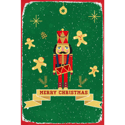 Blechschild - Merry Christmas Nutcracker