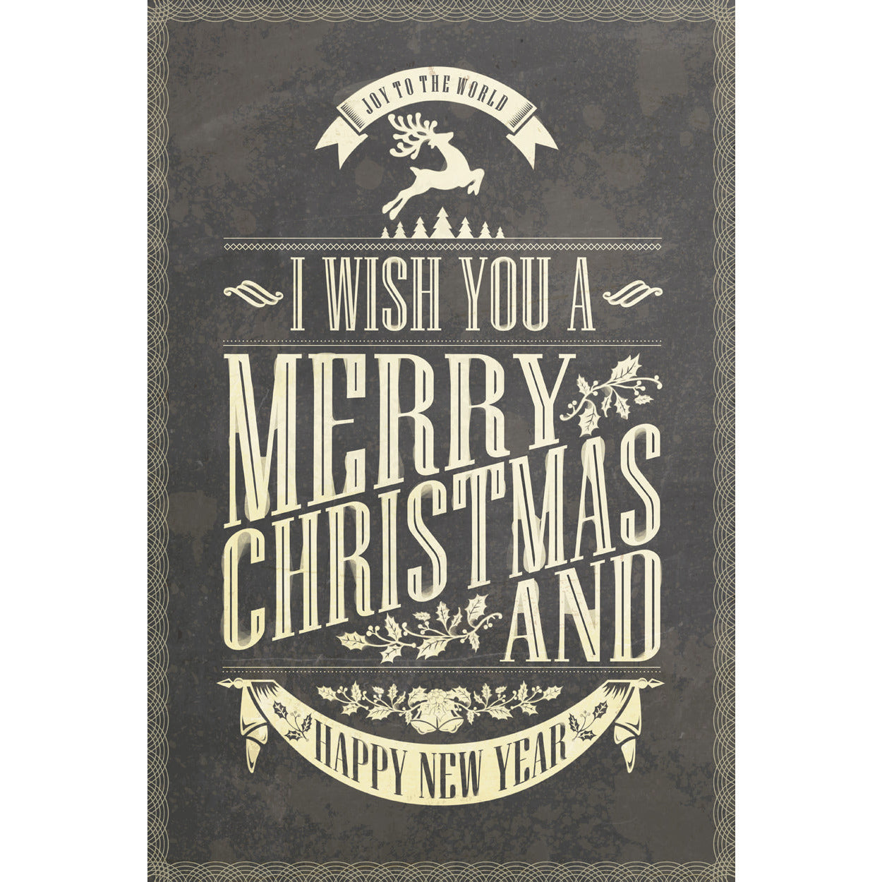 Blechschild - I Wish You A Merry Christmas