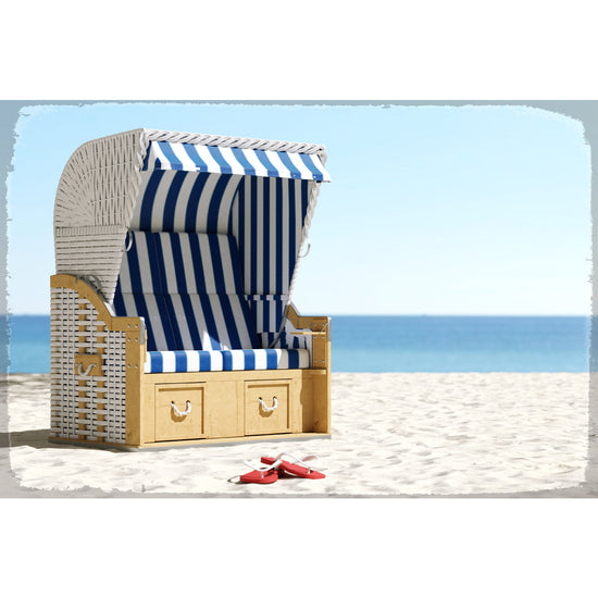 Queen Kerosin Blechschild - Beach chair