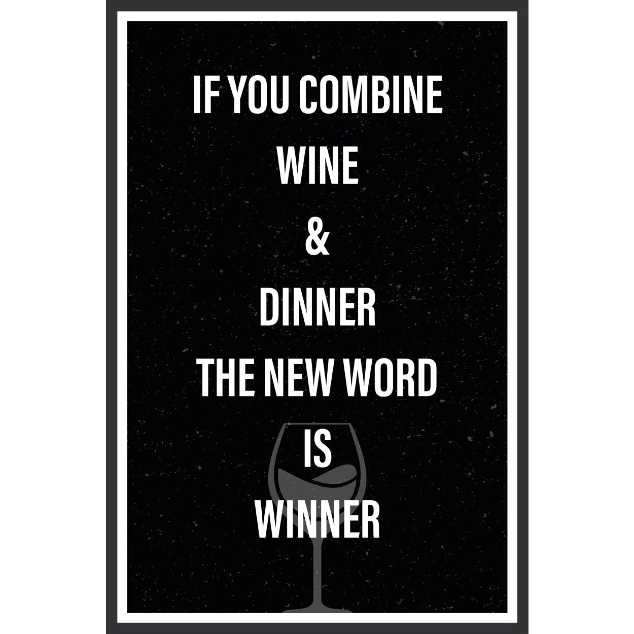 Blechschild - If You Combine Wine & Dinner..