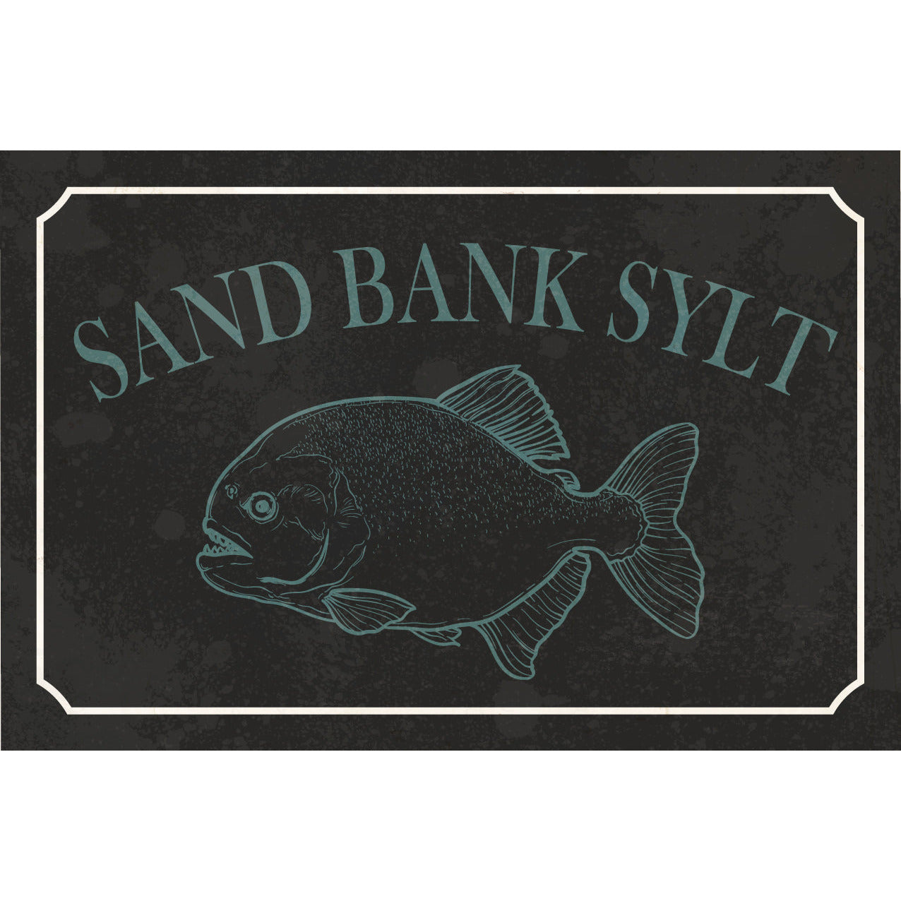 Blechschild - Sand Bank Sylt